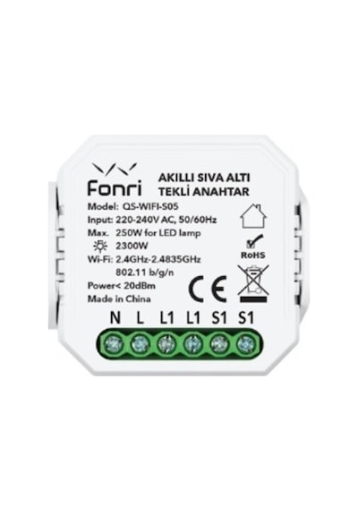 Fonrı Akıllı Sıva Altı Perde/panjur Anahtarı-218683