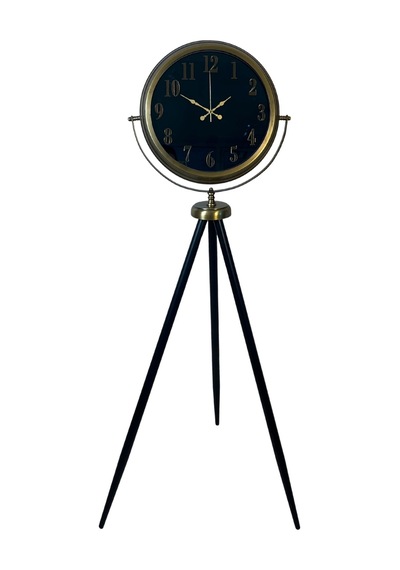 Eskitme Retro Aynalı Tripod 150 X 45 Cm Ayaklı Saat