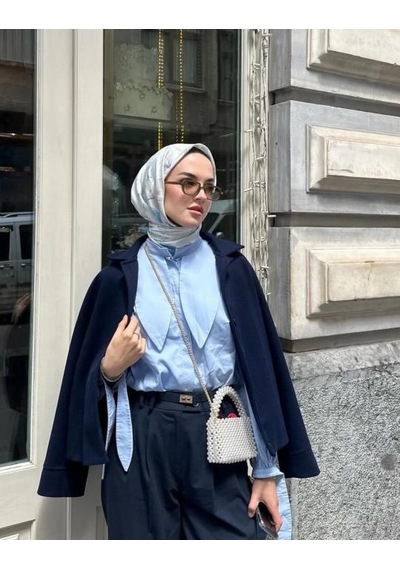 Bushu Dream Twill Eşarp Açık mavi