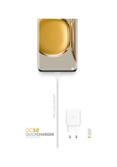 Qct30 Tüm Type-C Girişli Telefonlara Uyumlu 18W Hızlı Şarj