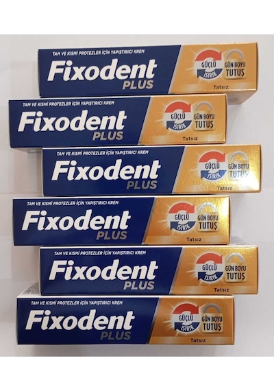 Diş Protez Yapıştırıcı Krem Güçlü Tutuş 40 Gr X6 Adet