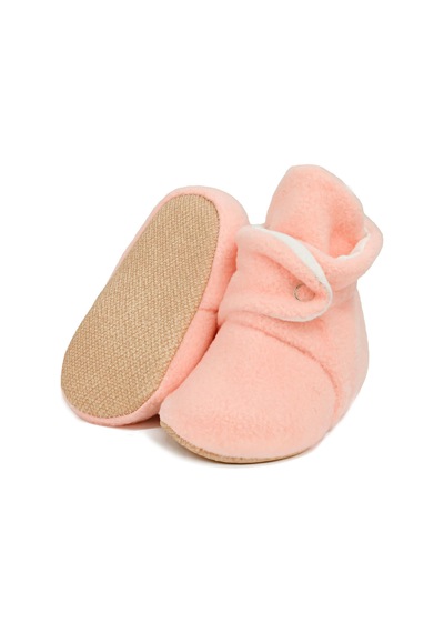 Ella Bonna Kaydırmaz Taban Polar Pamuk Astarlı Unisex Bebek Çocuk Ev Terliği Basic Pudra - 561957207 Pudra - 561957207 Pudra