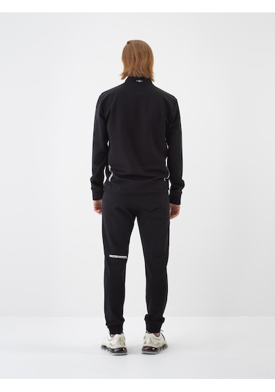 Xint Siyah Pamuk Dokulu Slim Fit Sweat Pantolon 380213