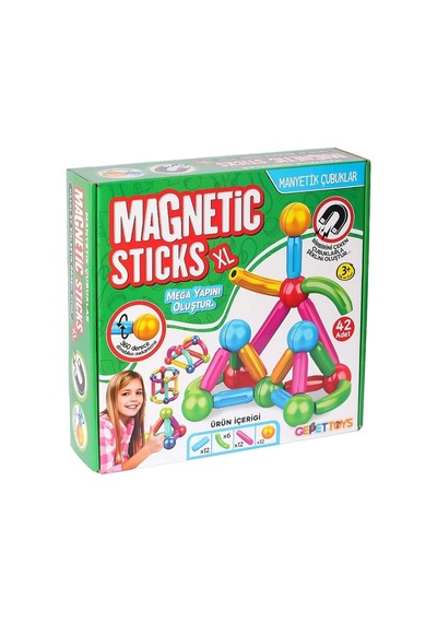 Ms-42s Manyetik Bloklar Çubuk 42 Parça -Gepettoy