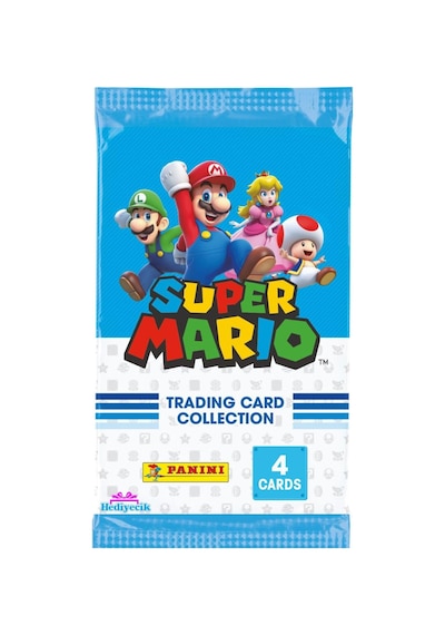 Hediyecik Panini Süper Mario Oyun Kartları Trading Card 20 Paket 80 Kart