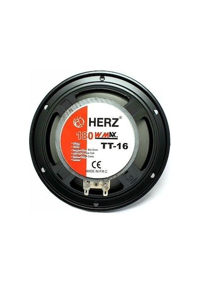 Herz 16cm 180watt Çift Yollu Tweeterli Oto Hoparlör - Tekli Oto Hoparlör