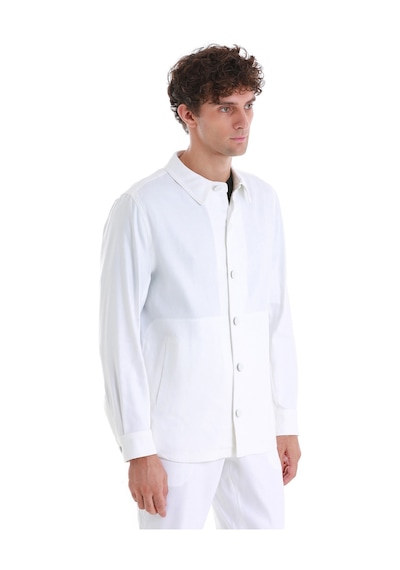 Hatemoğlu Beyaz Regular Fit Düz Mono Yaka Keten Overshirt Spor Takım 33253024c002 001 Beyaz Hatemoğlu Beyaz Regular Fit Düz Mono Yaka Keten Overshirt Spor Takım 33253024c002 001 Beyaz
