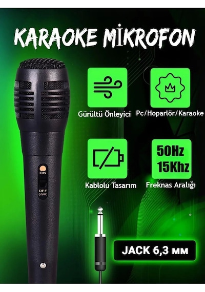 Karaoke Mikrofon Kablolu Mikrofon 6.5 Mm Karaoke Mikrofonu