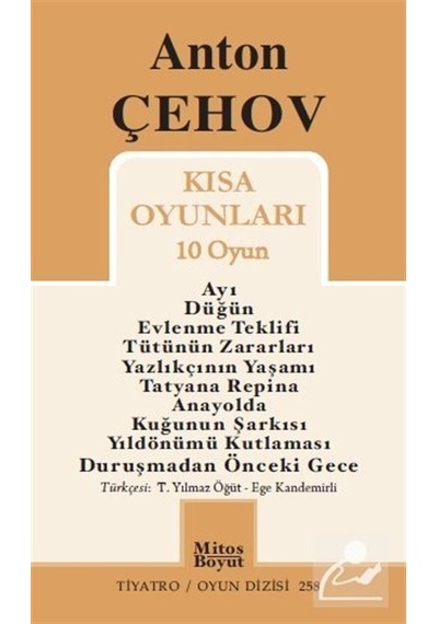 Anton Çehov Kısa Oyunları - Anton Pavloviç Çehov - Mitos Boyut Yayınları