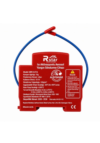 Rstar Aerosol Yangın Söndürme Şalteri Elektrik Panosu İçin Otomatik Yangın Söndürme Cihazı