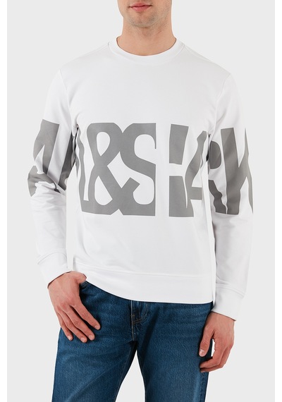 Paul & Shark Erkek Sweat 24411862 010 Beyaz Beyaz