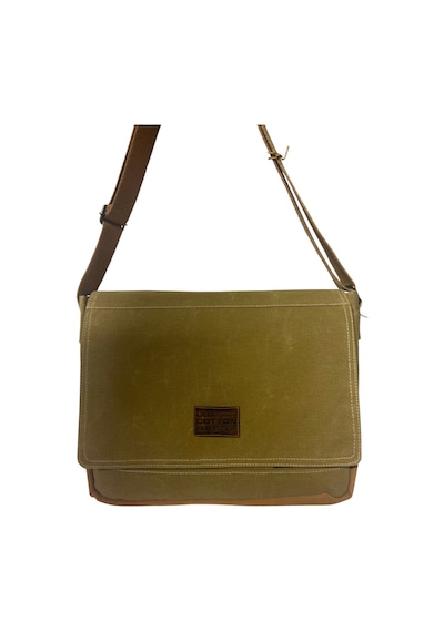 Old Cotton Cargo Vintage Su Geçirmez Salaş Kanvas Unisex Postacı Günlük Okul Laptop Omuz Çantası 32x40cm CAMEL