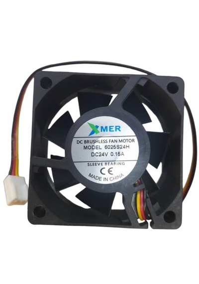 Xmer Fan 60x60x25mm Dc24v 0.15a 3kablolu