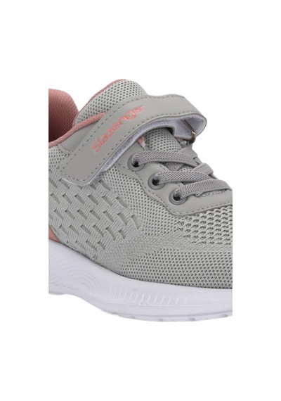 Slazenger Funkytown I Kız Çocuk Cırt Cırtlı Gri / Pembe Günlük Spor Ayakkabısı Gri - Pembe
