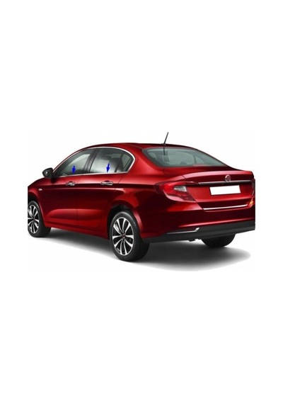 Fiat Egea Sedan 2015-2024 Modeller Arası Krom Cam Çıtası 4 Parça Paslanmaz Çelik