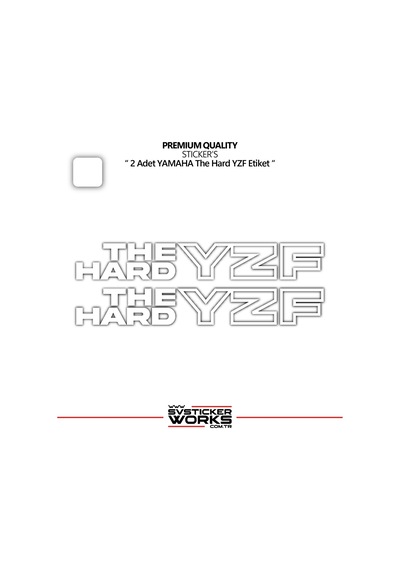 Yamaha The Hard Yzf Sticker Yüksek Kalite Folyo 2 Adet Sticker Etiket 46265550