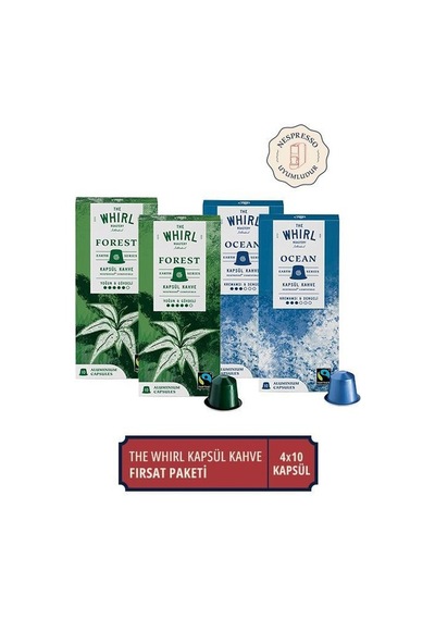 The Whirl Kapsül Kahve Fırsat Paketi 4 x 10 Kapsül