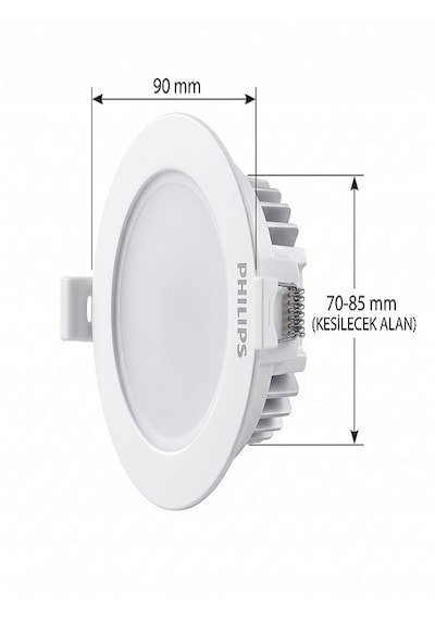 Philips 4.4w 350 Lumen 4000k Naturel Beyaz Kesim Yeri 75-85mm