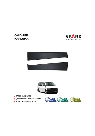 Volkswagen Transporter T6 2015-2020 Yıl Aralığı Uyumlu Ön Direk Kaplama 4 Parça