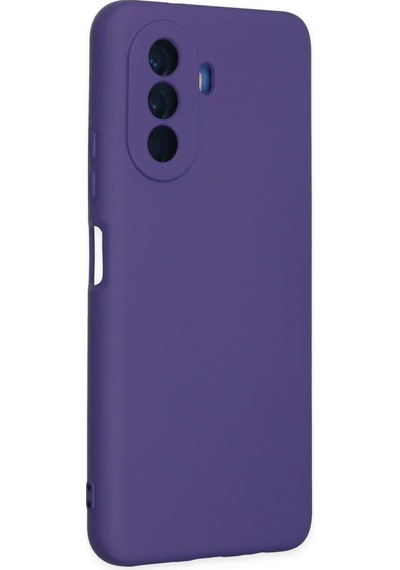 Huawei Nova Y70 Kılıf Nano İçi Kadife Silikon - Mor Düz Renkli