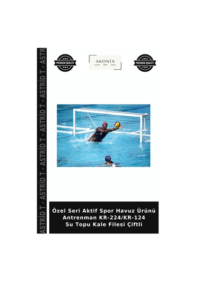 Özel Seri Aktif Spor Havuz Ürünü Antrenman Kr-224/kr-124 Su Topu Kale Filesi Çiftli Çok Renkli