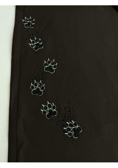 Trieste Büyük Beden Yüksek Bel Taş İşlemeli Kedi Nakış Detaylı Beli Lastikli Kadın Pantolon Kahverengi Trieste Büyük Beden Yüksek Bel Taş İşlemeli Kedi Nakış Detaylı Beli Lastikli Kadın Pantolon Kahverengi