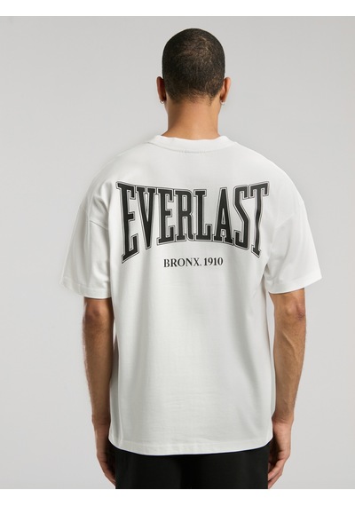 Everlast Ever Classics Oversize Arkası Baskılı Beyaz Erkek Tişört Beyaz
