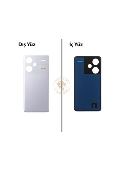 Xiaomi Redmi Note 13 Pro Plus 5g - Lenssiz Mistik Gümüş Arka Pil Kapağı Batarya Kapağı Back Cover Çok Renkli
