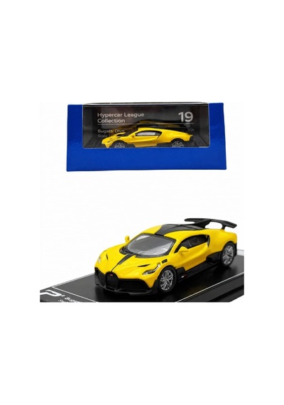 Hyper Car Bugatti Divo - Jaune Soufre - League Collection 1/64 Model Araba
