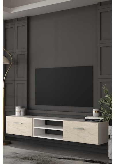 180dhdtdar2btg Eros Duvara Monte Tv Sehpası,ünitesi Beyaz-traverten-gümüş 180dhdtdar2btg Eros Duvara Monte Tv Sehpası,ünitesi Beyaz-traverten-gümüş