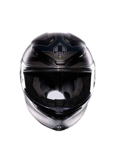 Agv K6 S Mplk Enhance Matt Grey Yellow Fluo Kapalı Kask Siyah