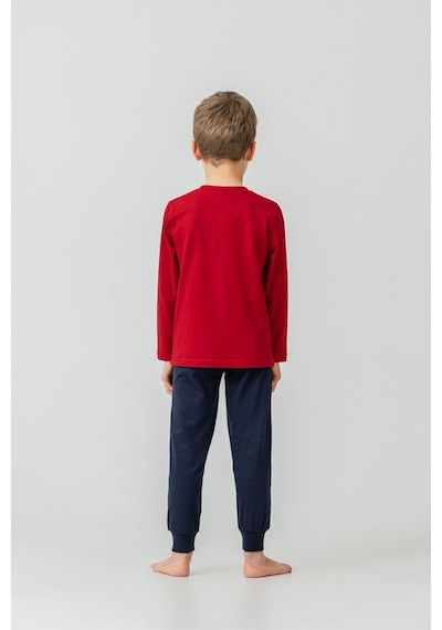 U.S. Polo Assn. Erkek Çocuk Pijama Takımı Baskılı Kırmızı Uzun Kol Pijama Takımı Us2638-c-v2 Us2638-c-v2