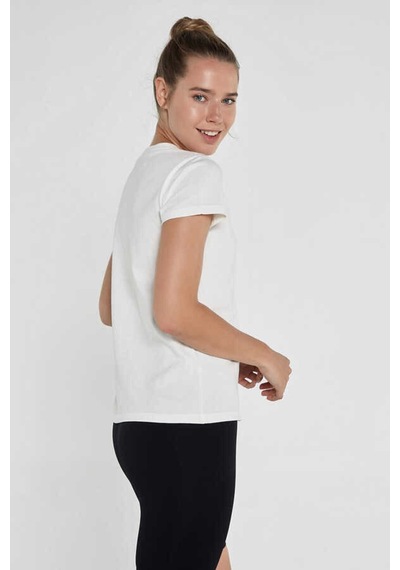 Jerf Lydney Kadın T-shirt Krem 001