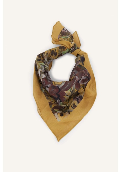 Defacto Manuka X Defacto Kadın Çiçek Desenli Pamuklu Bandana H9063ax26smbe18 Mavi-be18