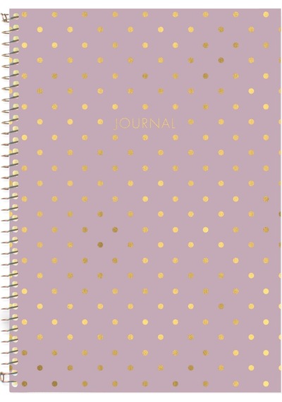Puantiyeli Defter Çizgili Lila 17x24 Cm