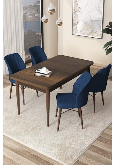 Canisa Concept Arp Serisi 70x110 Sabit Mutfak Masası Takımı Barok Desen Masa 4 Lacivert Sandalye Masa Barok Ahşap Desen Sandalye Lacivert Canisa Concept Arp Serisi 70x110 Sabit Mutfak Masası Takımı Barok Desen Masa 4 Lacivert Sandalye Masa Barok Ahşap Desen Sandalye Lacivert