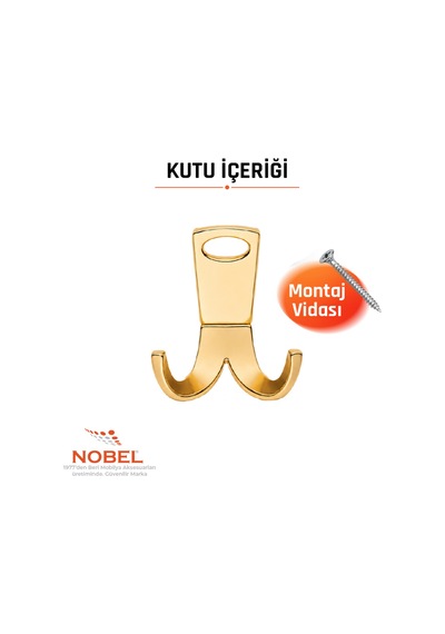 Seylan Askı, Metal Vestiyer Askısı, Altin, Duvar Ve Dolap Askılığı 5'li Set Vidalı Altın