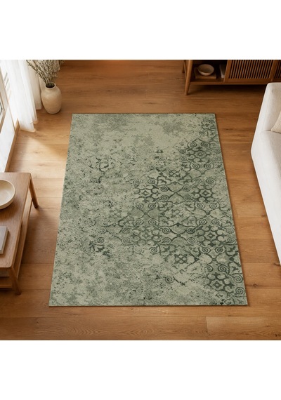 Kartela Halı Vera Halı Kaymaz Taban Makinede Yıkanabilir Halı Adaçayı Yeşili - 160 X 240 Cm