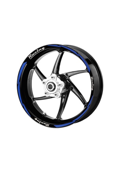 Deeb Motosiklet Jant Şeridi Racing Mavi Beyaz Model S N11.24464