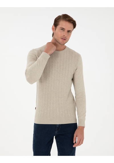 Pierre Cardin Erkek Kum Melanj Kazak /triko 50300499-vr123 Kum Melanj