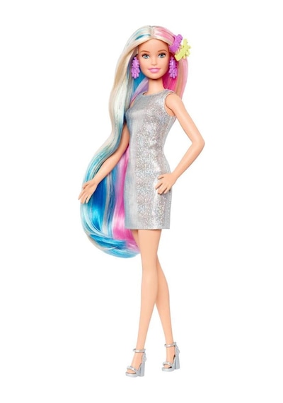 Barbie Rengarenk Saçlar Bebeği Ghn04