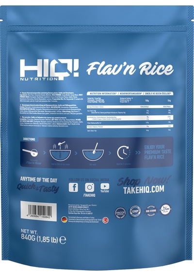 Hıq Flav'n Rice 840g Banana Flavored