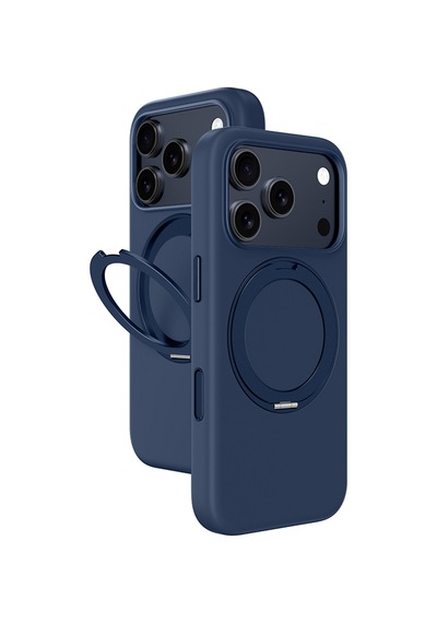 Apple Uyumlu iPhone 17 Pro Max Amazingthing Cloudie Magspin 360 Derece Standlı M-safe Kılıf Mavi Mavi