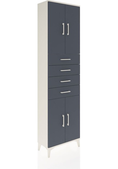 Arges Dolap 3 Raflı 4 Çekmeceli 4 Kapaklı 60x30x221 Aytaşı-an... Aytaşı
