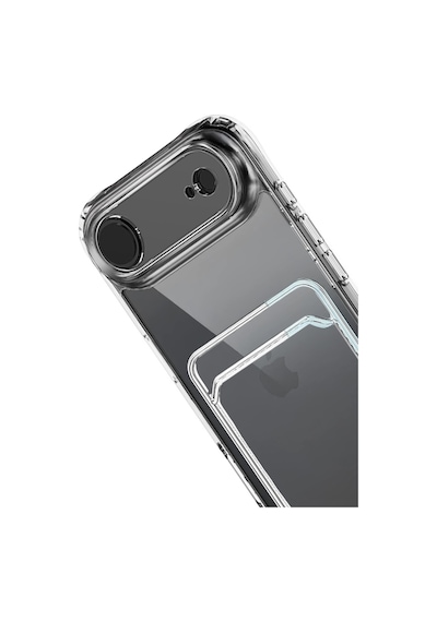Apple Uyumlu iPhone 17 Air Uyumlu Kart Şeffaf Silikon - Şeffaf