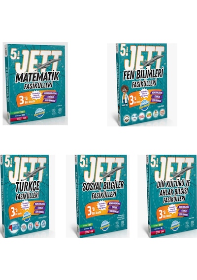 Ünlüler Karması 5. Sınıf Tüm Dersler Jett Fasikülleri Seti 5 Kita
