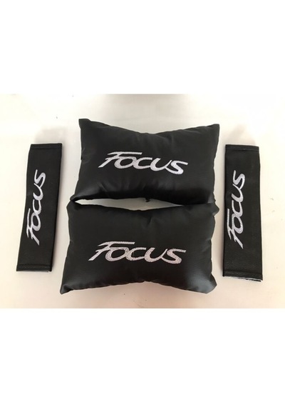 Ford Focus Nakışlı Deri 1 Çift Boyun Yastık Ve 1 Çift Kemer Pedi (510817591)