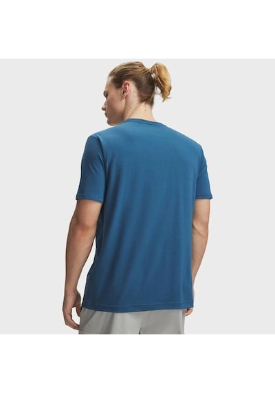 Under Armour 60/40s Armour Globe Erkek Mavi Polo Yaka Tişört