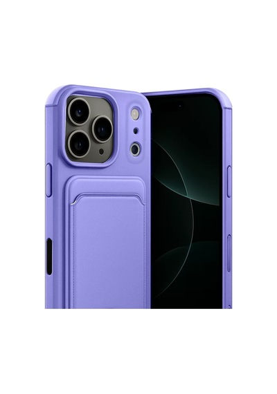 Newface Apple İphone 17 Pro Max Kelvin Kartvizitli Silikon - Lila
