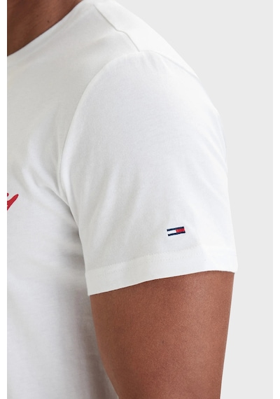 Tommy Jeans Erkek T Shirt Dm0dm22538 Ybl Beyaz